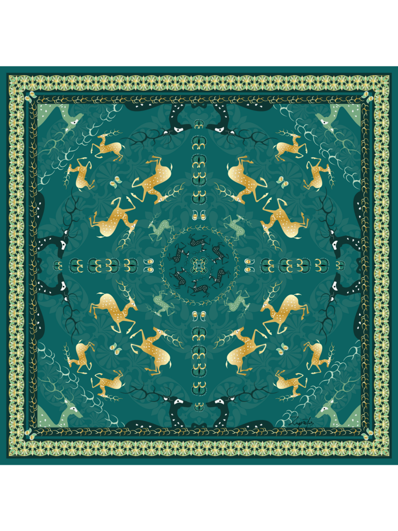 Μεταξωτό Μαντήλι ARCADIA 45cm x 45cm