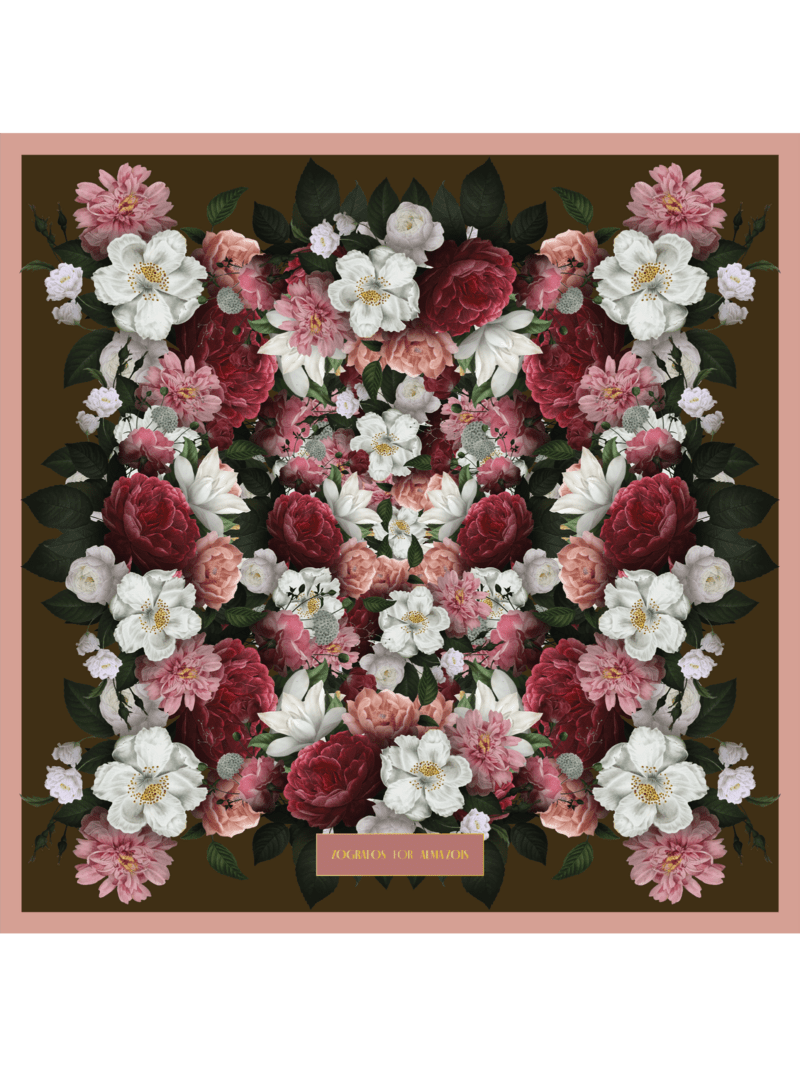 Μεταξωτό Μαντήλι CAMELLIA 70cm x 70cm