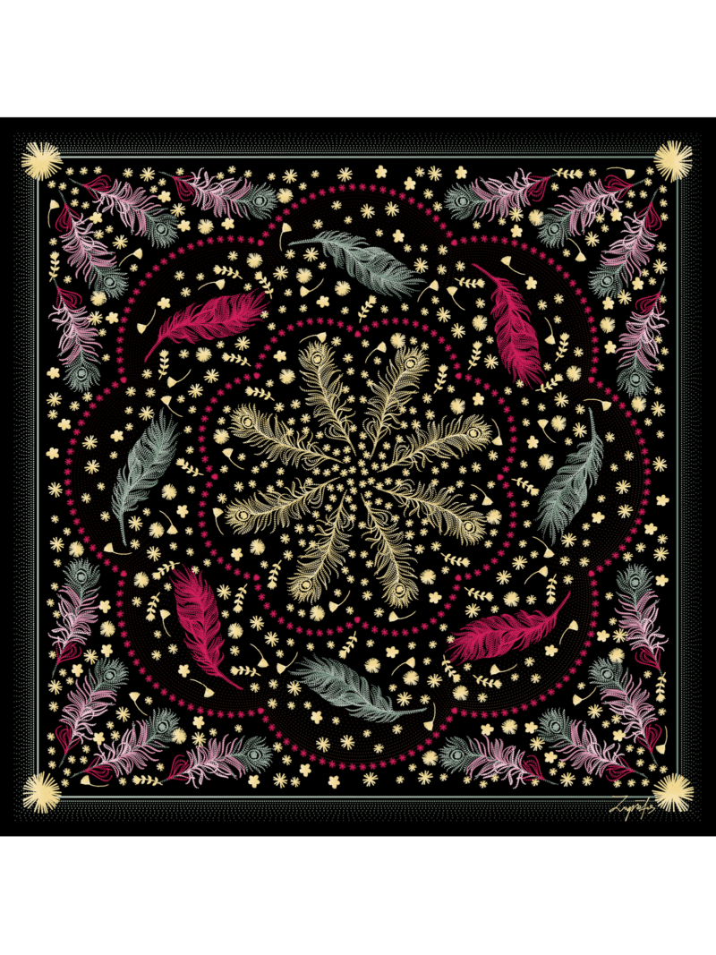 Μεταξωτό Μαντήλι CORFU 100cm x 100cm