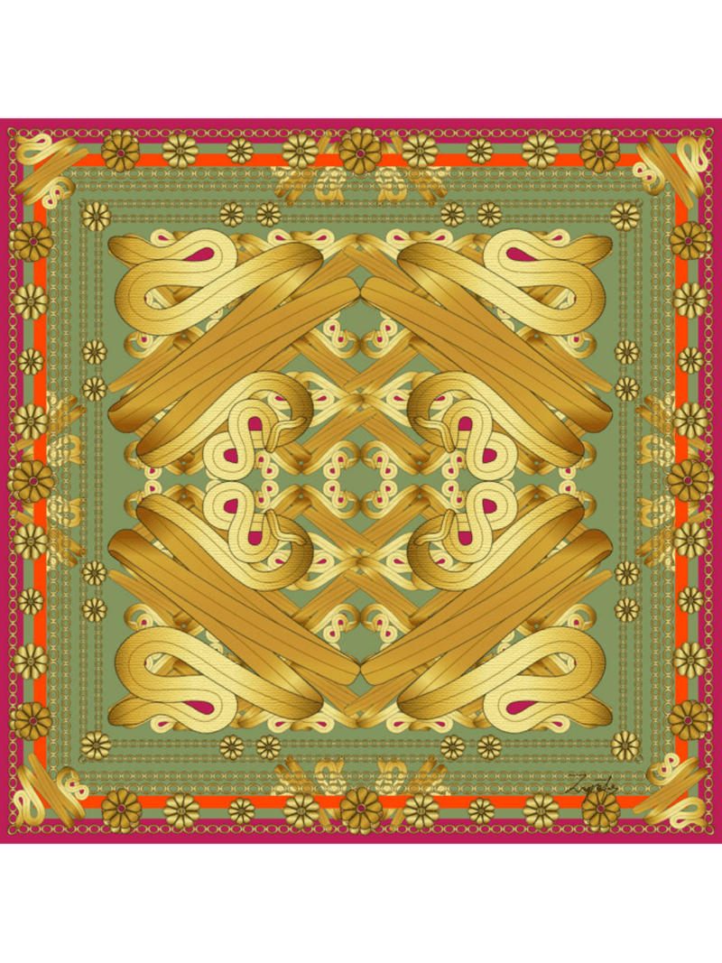 Μεταξωτό Μαντήλι GOLDEN CENTURY 45cm x 45cm