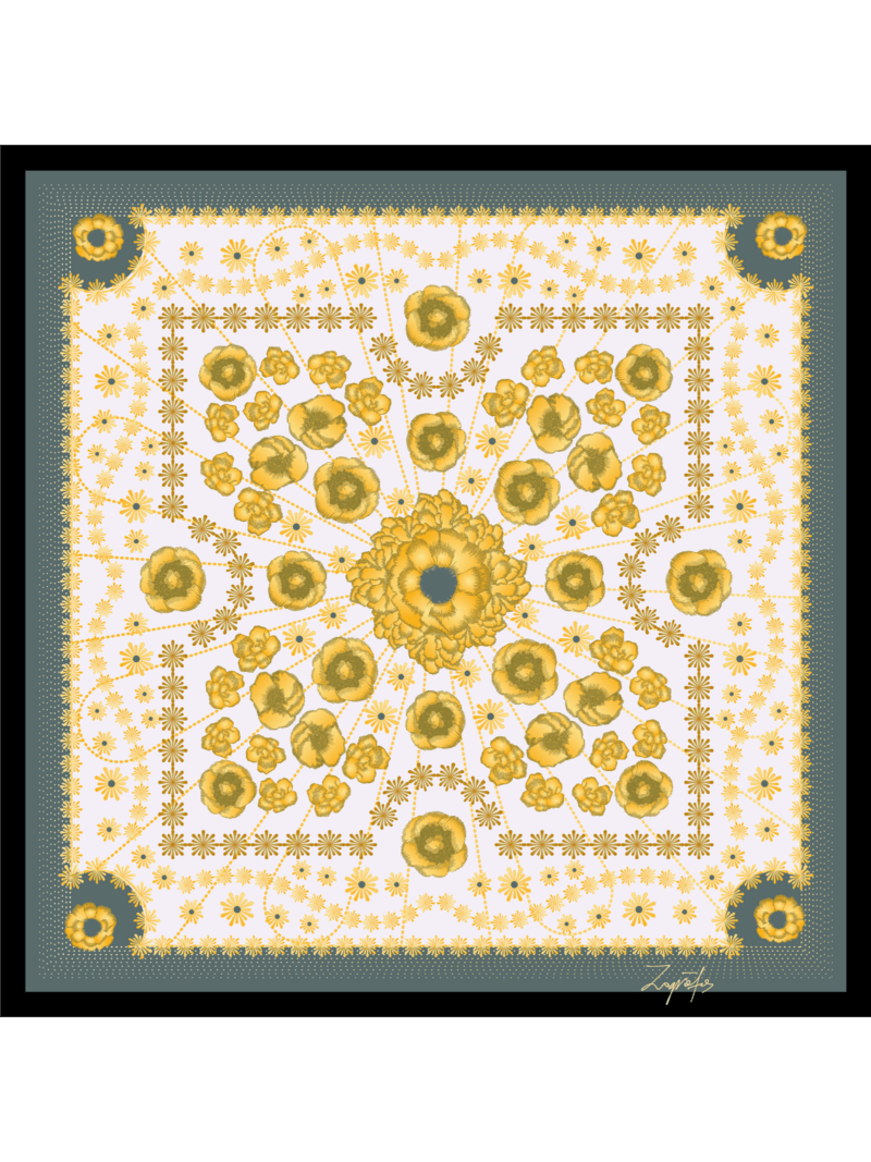 Μεταξωτό Μαντήλι KARPATHOS 45cm x 45cm