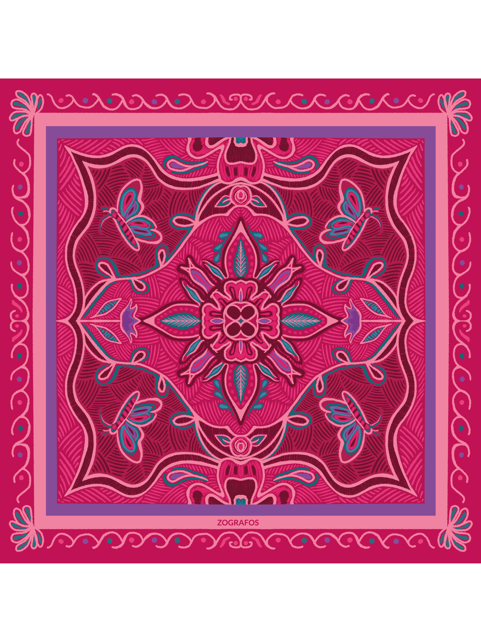 Μεταξωτό Μαντήλι RHODES 45cm x 45cm