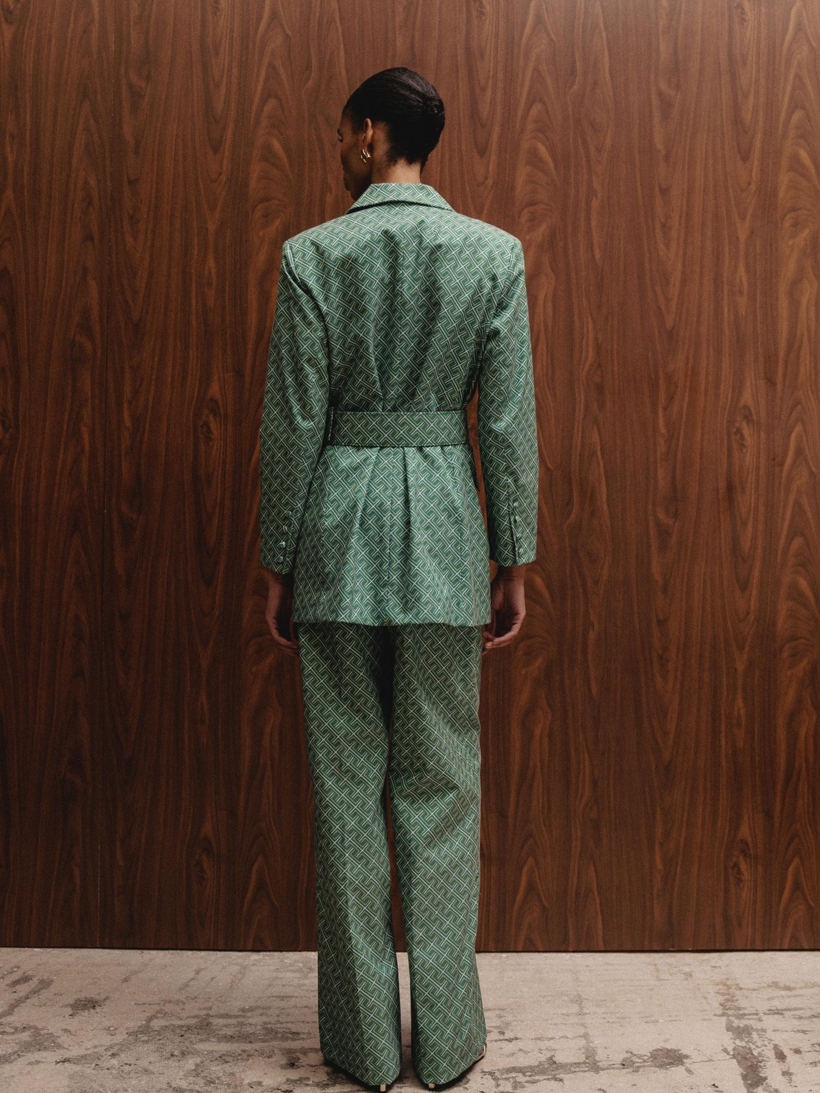 Σακάκι με ζώνη TINOS - Image 3