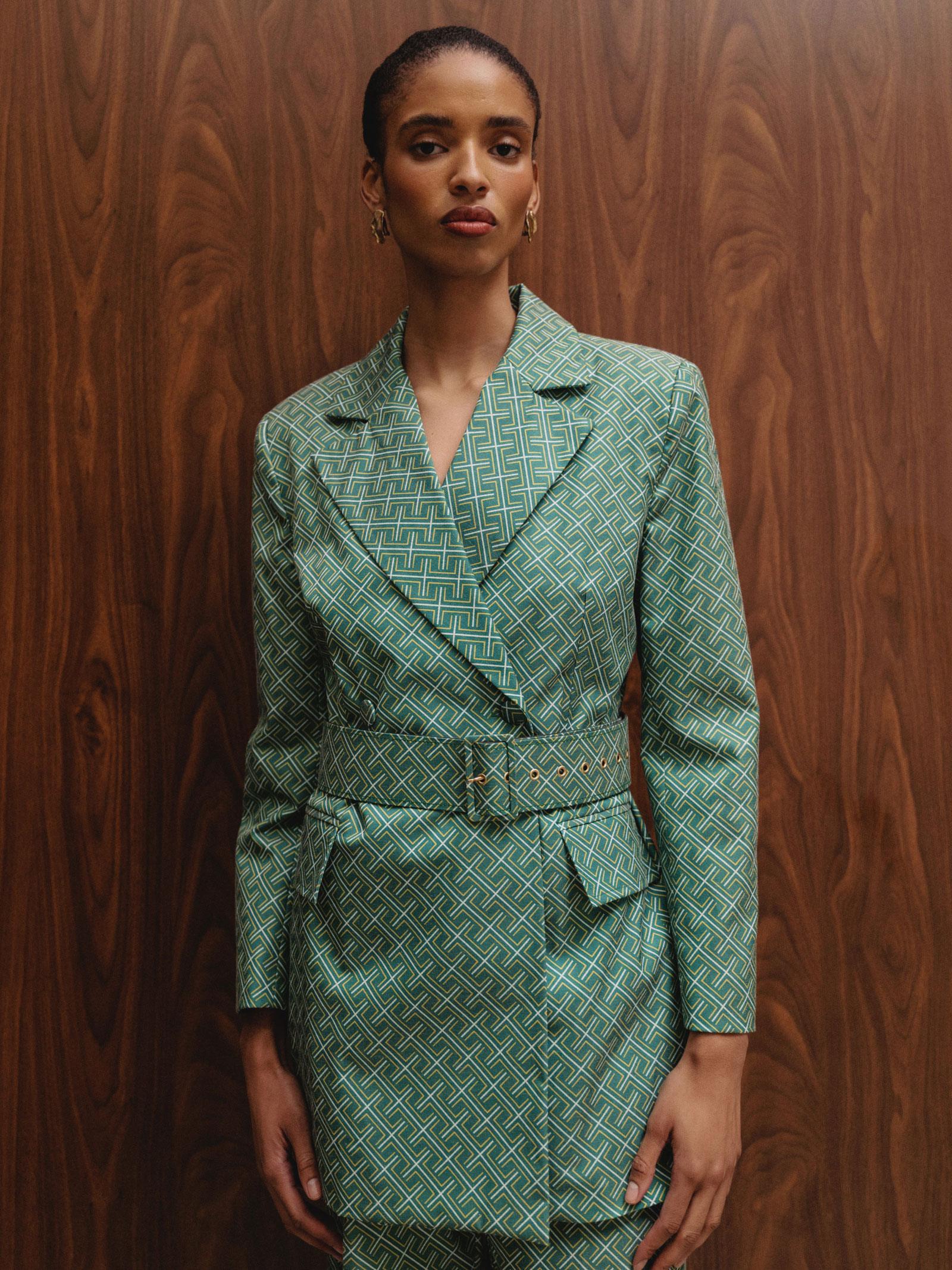 Σακάκι με ζώνη TINOS - Image 2