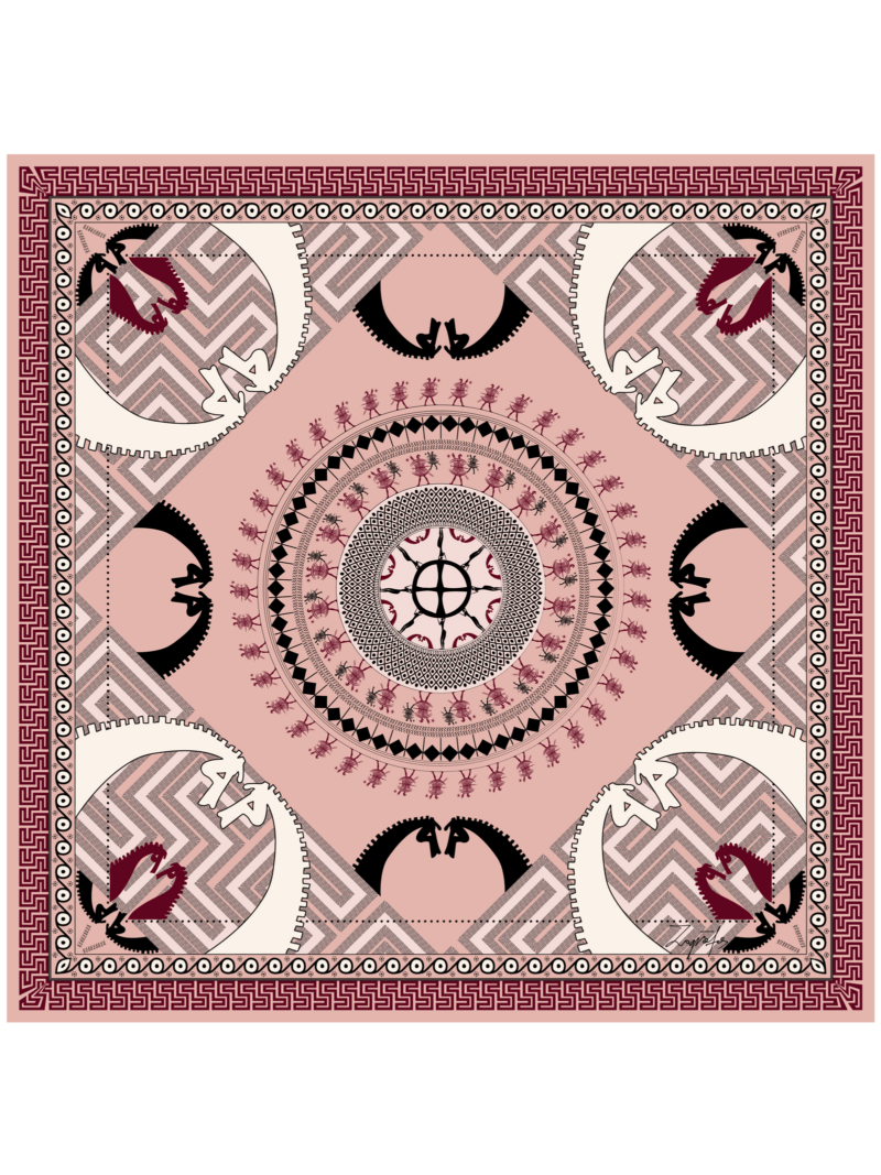 Μεταξωτό Μαντήλι TROY 100cm x 100cm