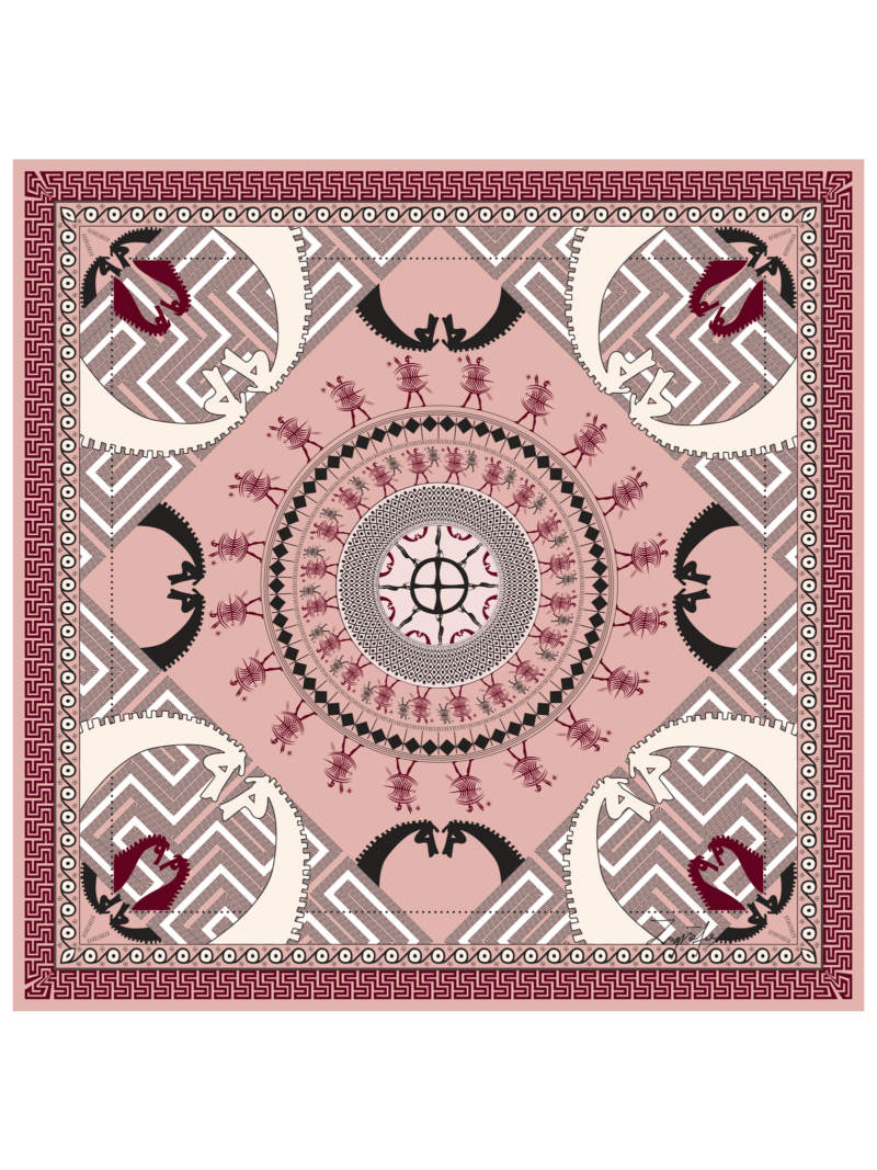 Μεταξωτό Μαντήλι TROY 45cm x 45cm