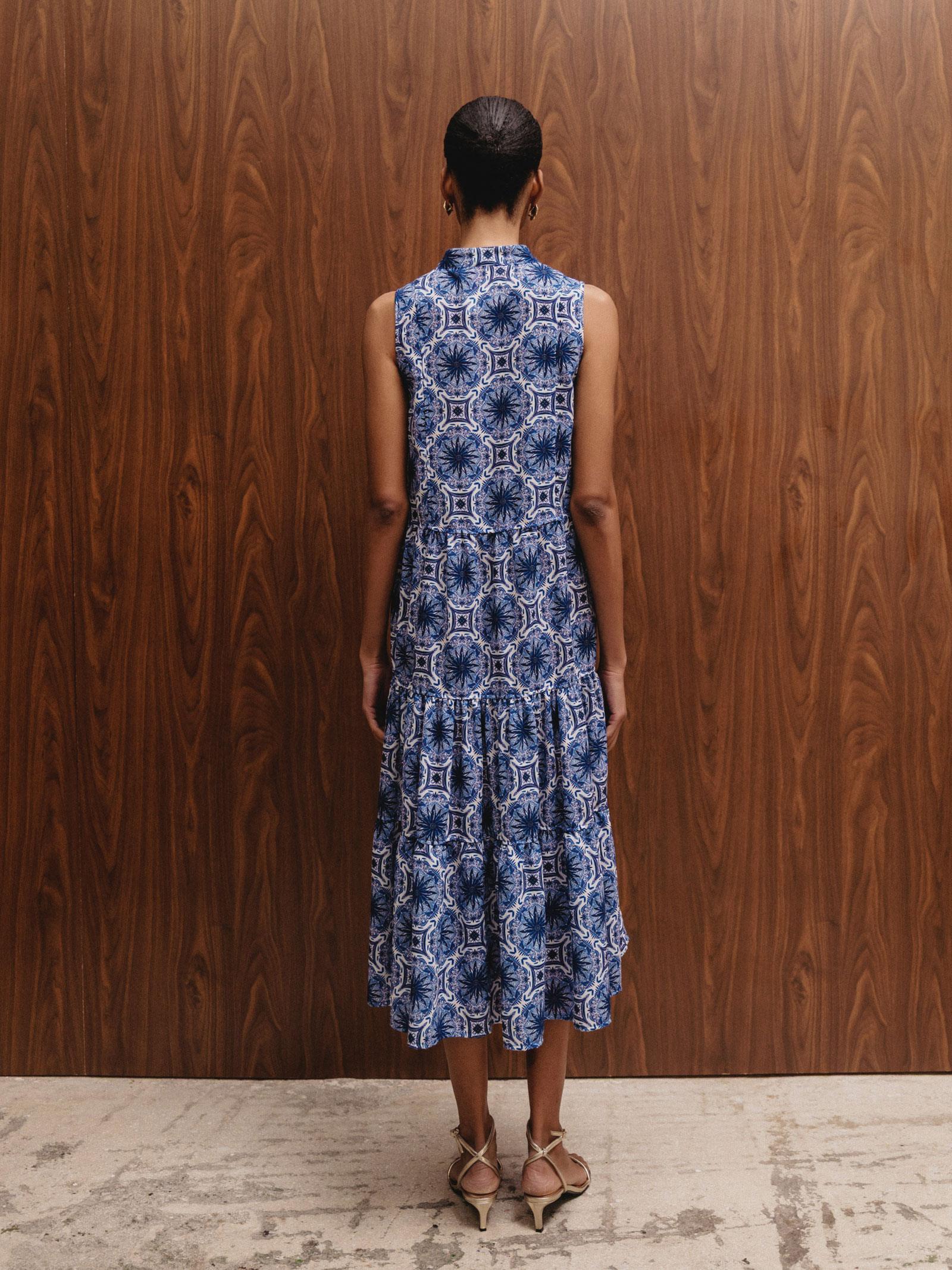 Λινό φόρεμα με βολάν MYKONOS - Image 4