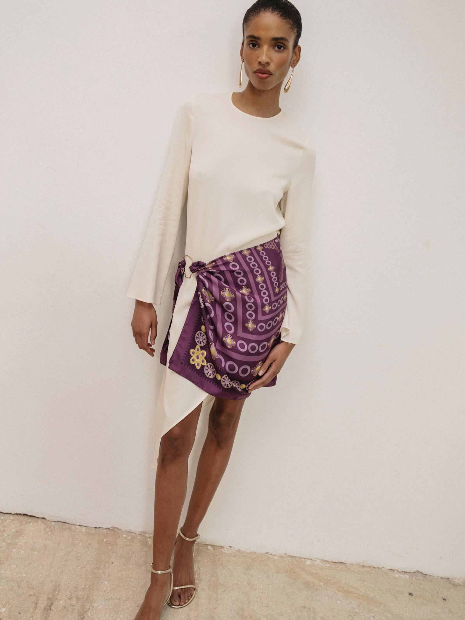 Μεταξωτό Μαντήλι THEODORA 100cm x 100cm - Image 3