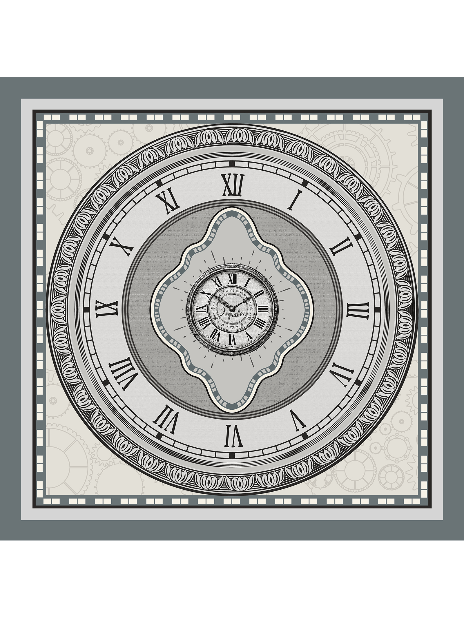 Μεταξωτό Μαντήλι ECHOES OF TIME 70cm x 70cm