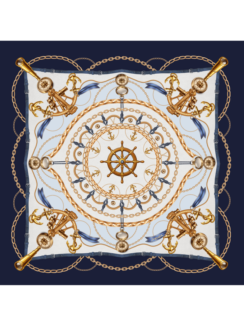 Μεταξωτό Μαντήλι ETERNAL VOYAGE 50cm x 50cm