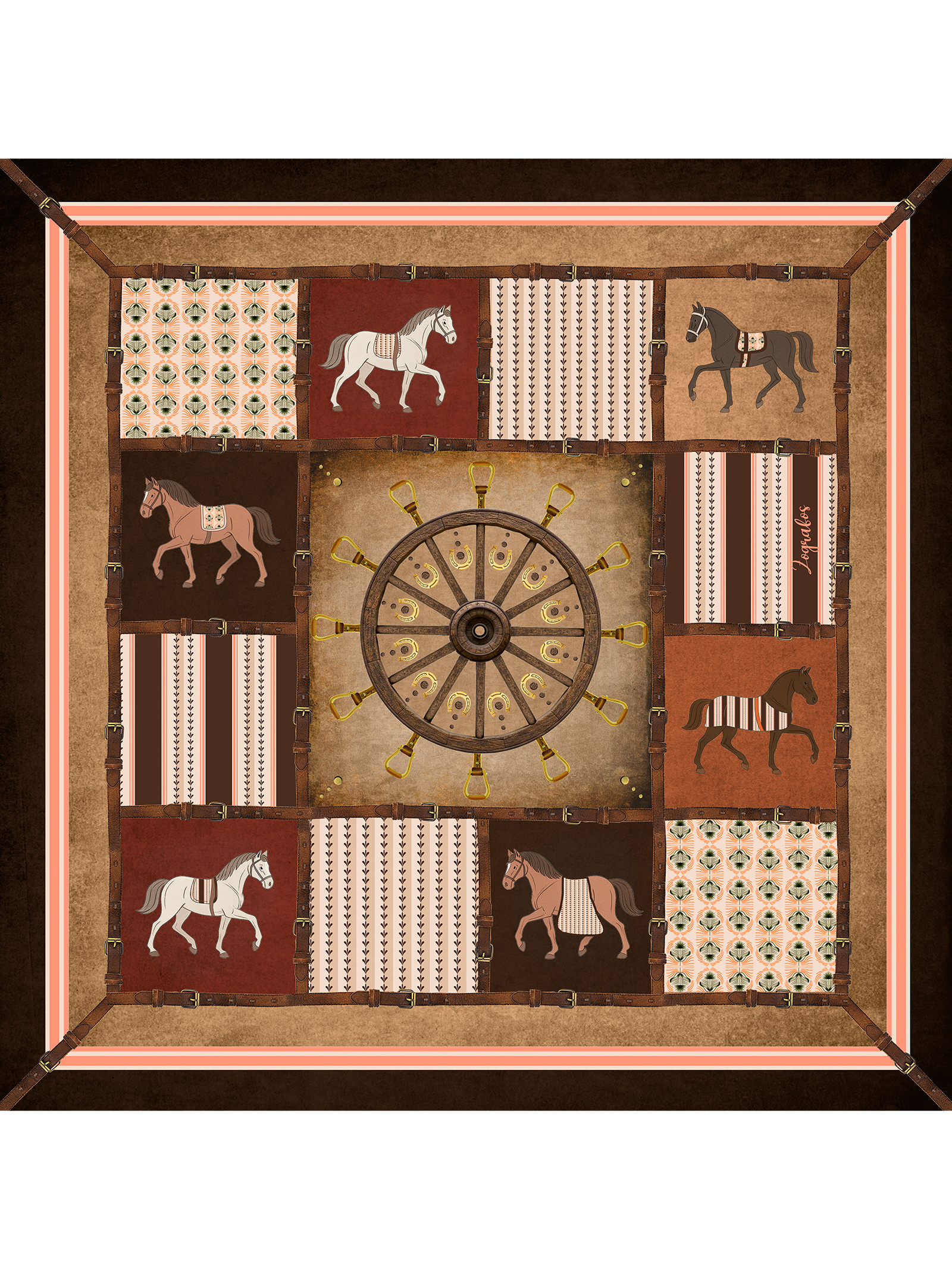 Μεταξωτό Μαντήλι RIDE OF A LIFETIME 50cm x 50cm