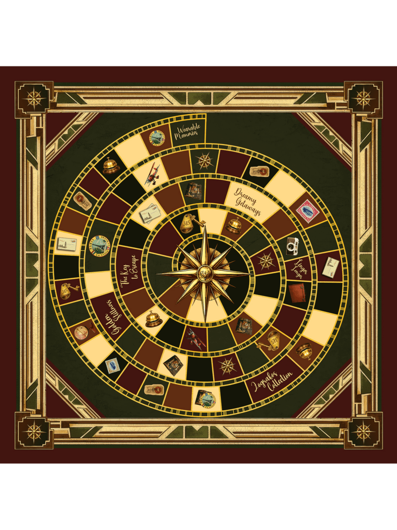 Μεταξωτό Μαντήλι WANDER ROULETTE 70cm x 70cm