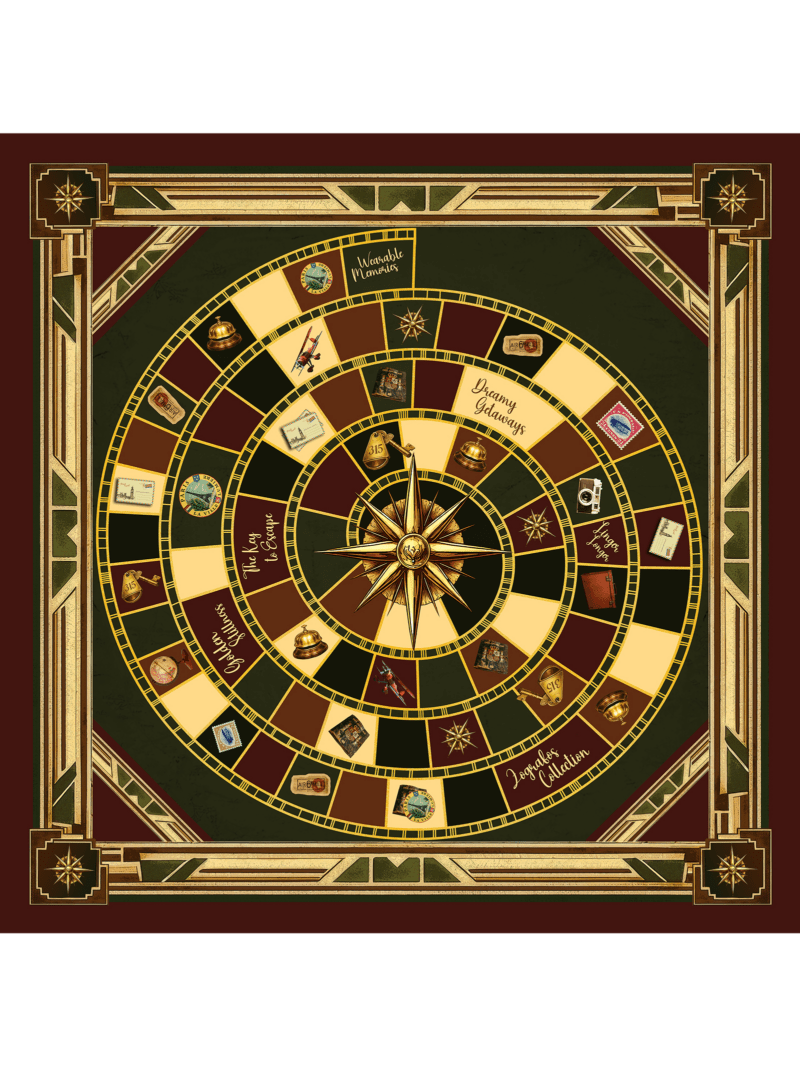 Μεταξωτό Μαντήλι WANDER ROULETTE 50cm x 50cm