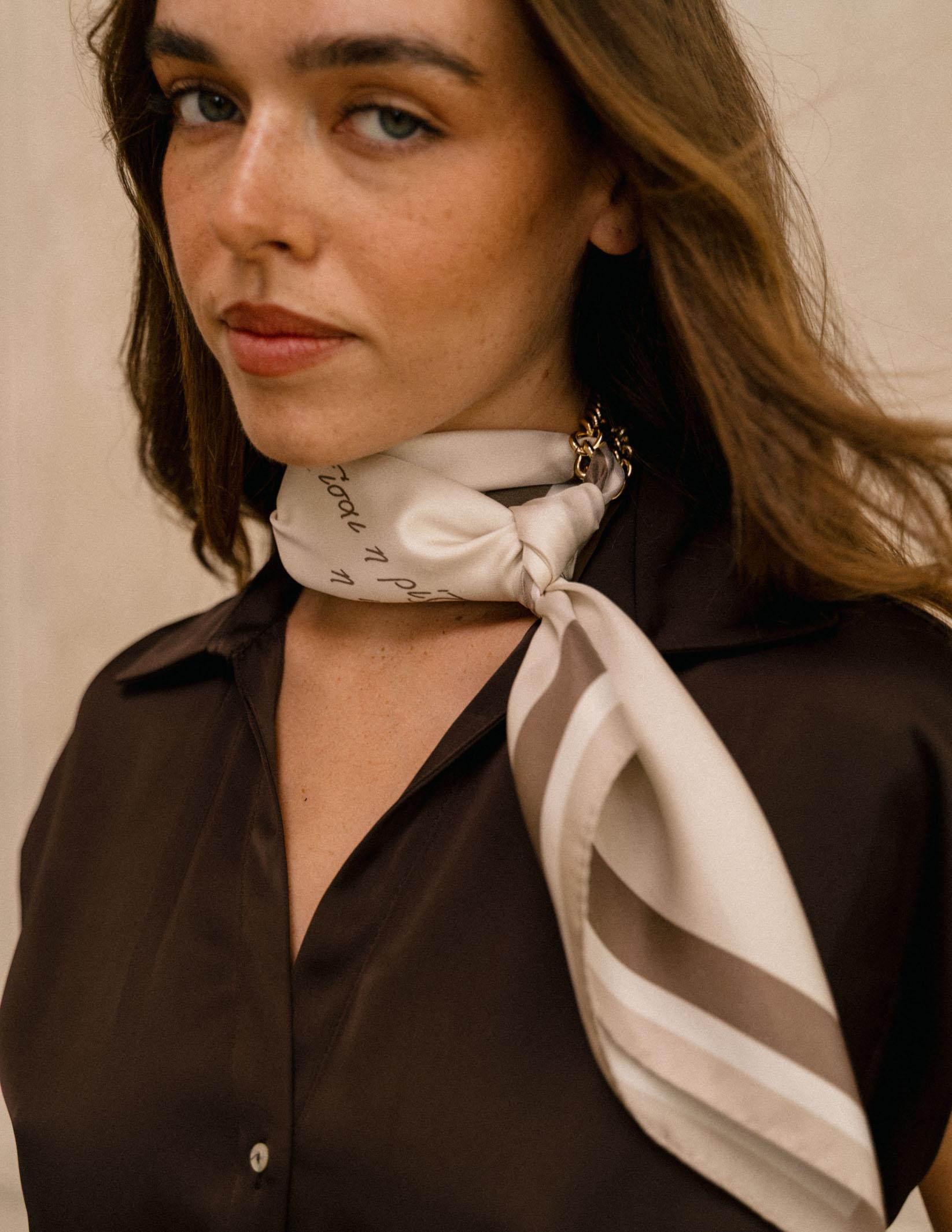 Silk Scarf GRANDMOTHER/GRANDFATHER/SISTER/BROTHER 50cm x 50cm - Image 2