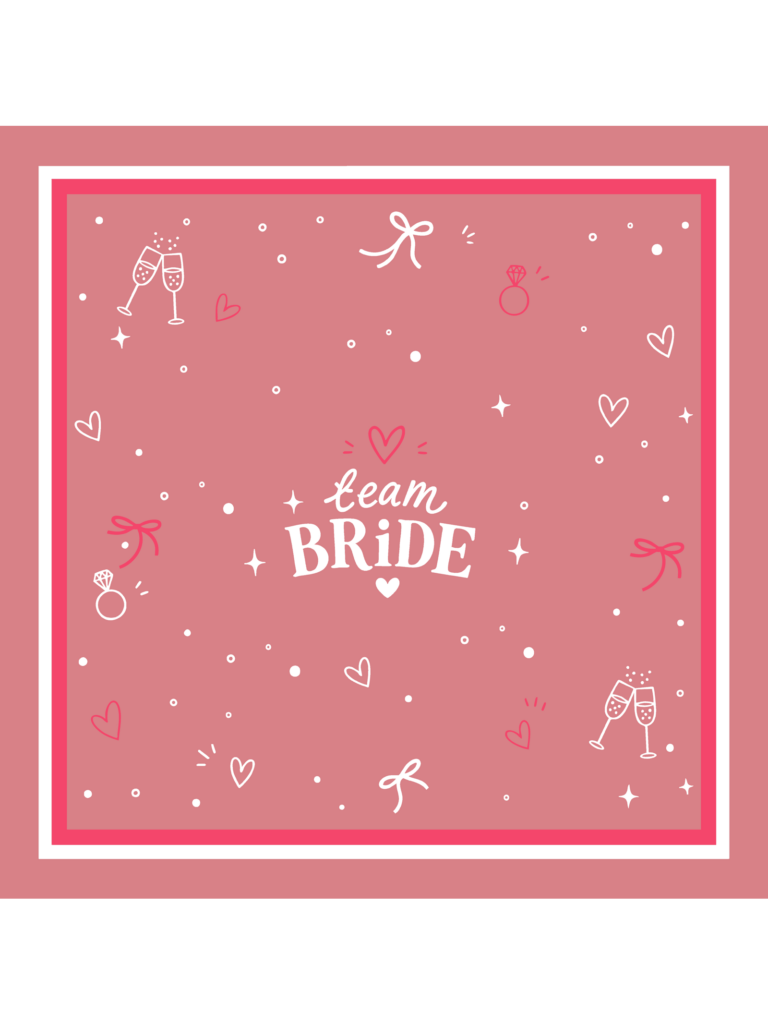 Μεταξωτό Μαντήλι TEAM BRIDE 50cm x 50cm