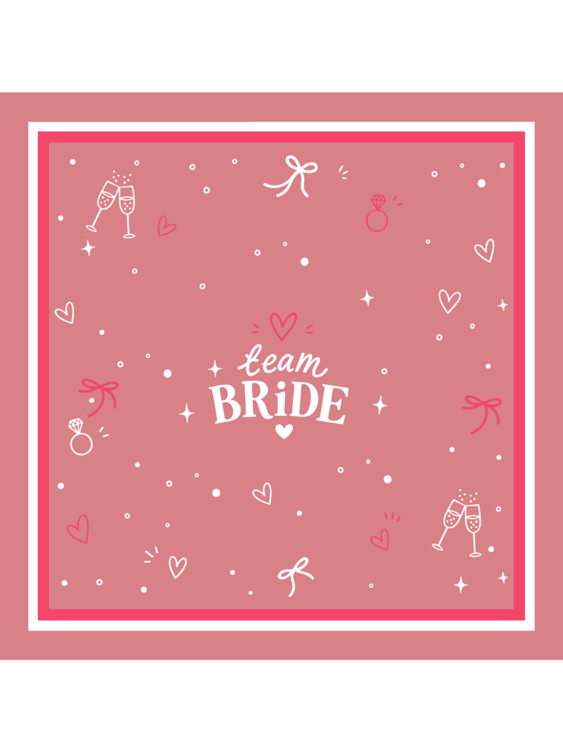 Μεταξωτό Μαντήλι TEAM BRIDE 50cm x 50cm
