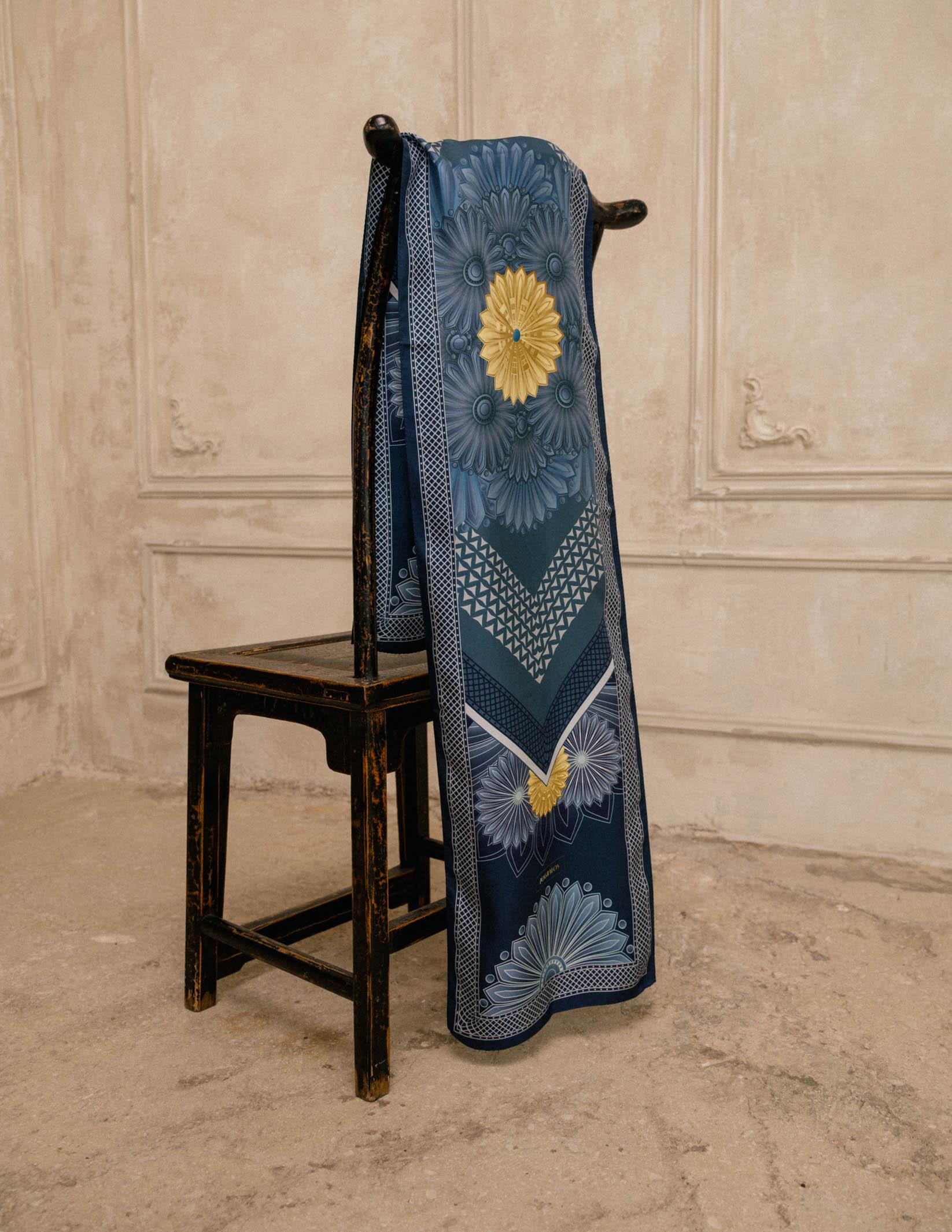 Silk Scarf NEFELI 35cm x 180cm